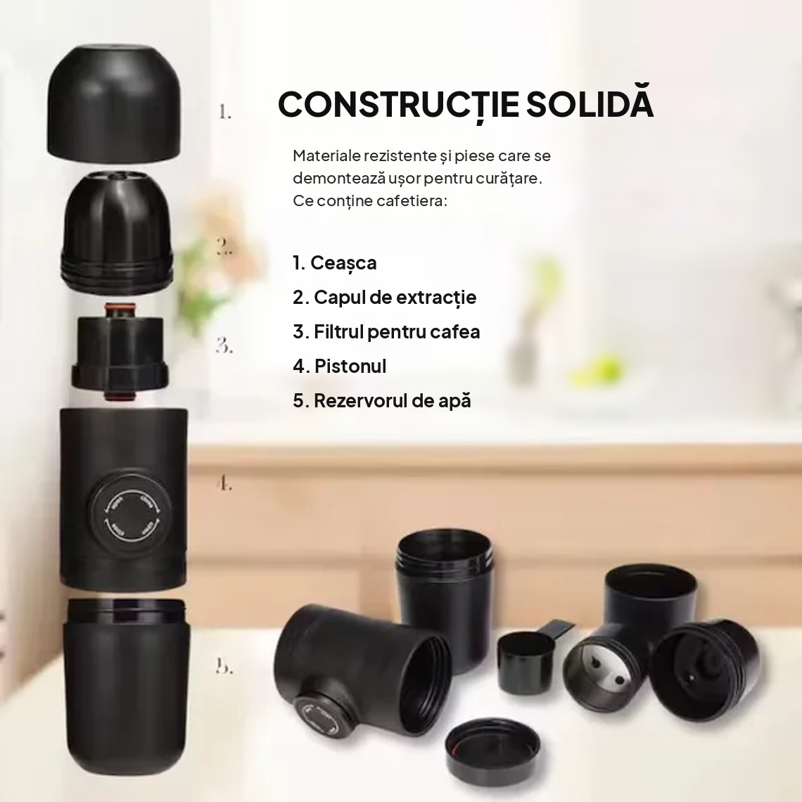 Cafetieră espresso manuală portabilă – poza 4