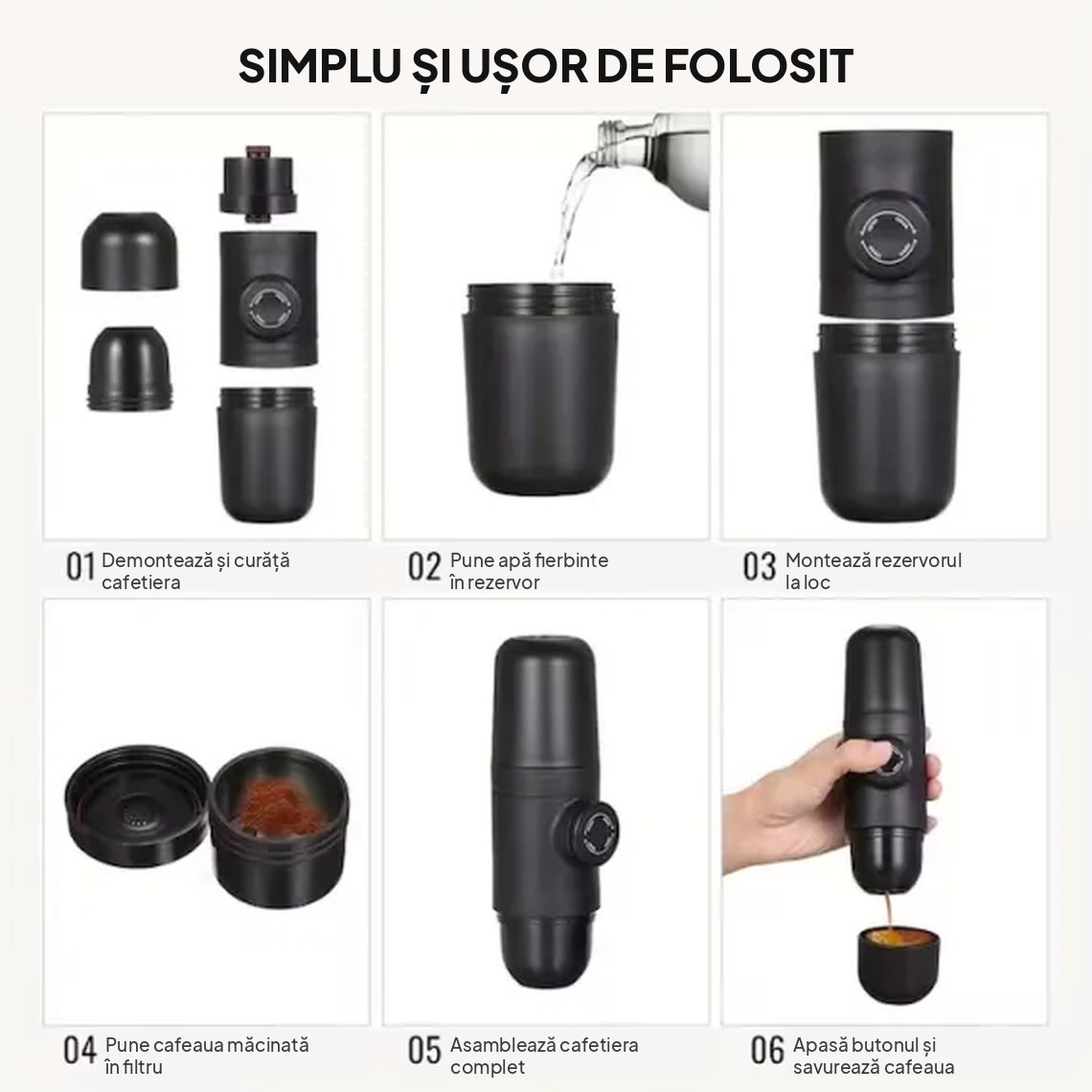 Cafetieră espresso manuală portabilă – poza 5